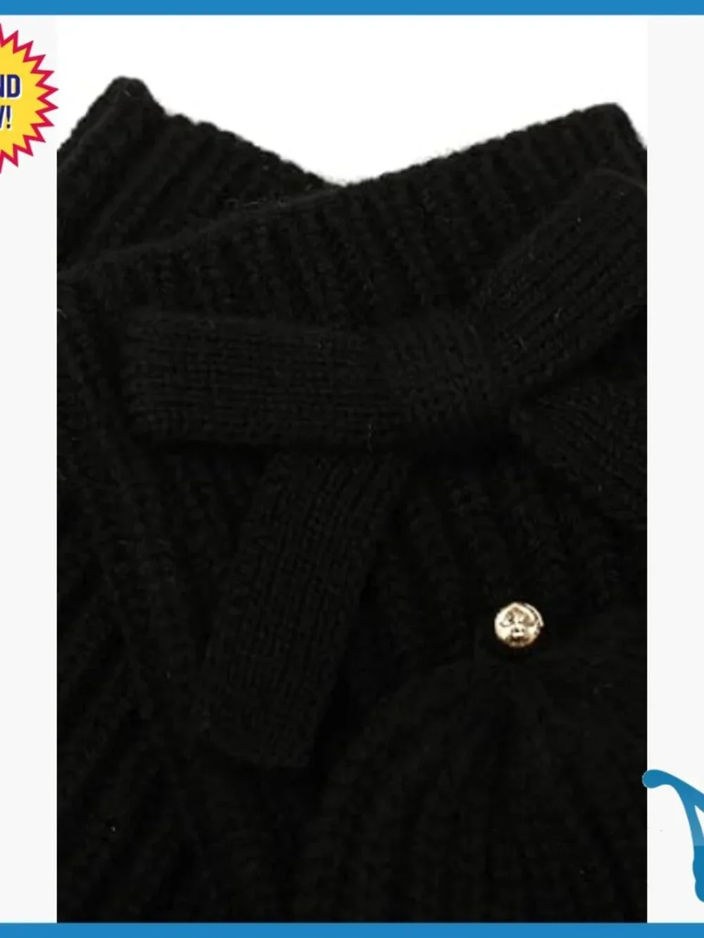 Knit Pop Top Mittens, Cold Weather Gloves, One Size, Acrylic Wool Blend